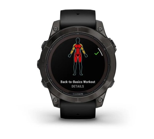 Умные часы Garmin Garmin Fenix 7 Pro 47 мм Sapphire Solar Carbon Grey Whit Black Band 010-02777-00