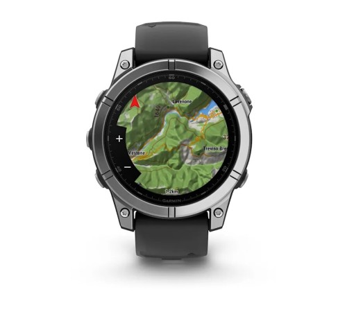 Умные часы Garmin Fenix E 47 мм Amoled Stainless Steel with Black Band 010-03025-02