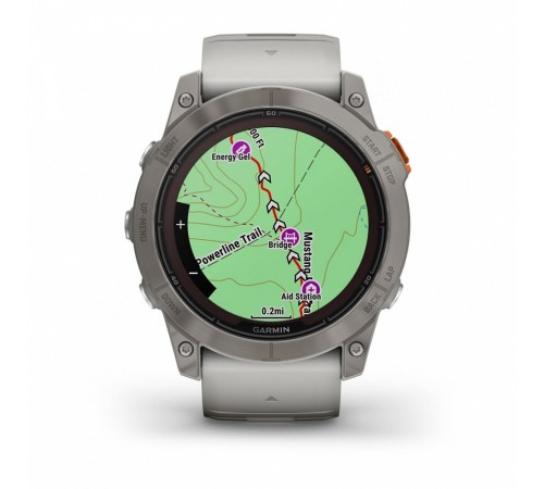 Умные часы Garmin Fenix 7X Pro 51 мм Sapphire Titanium with Fog Gray/Ember Orange 010-02778-14