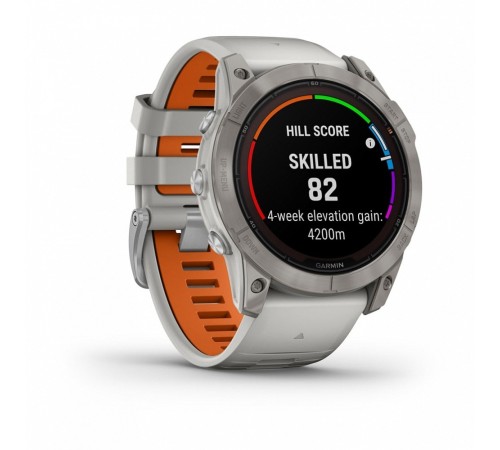 Умные часы Garmin Fenix 7X Pro 51 мм Sapphire Titanium with Fog Gray/Ember Orange 010-02778-14