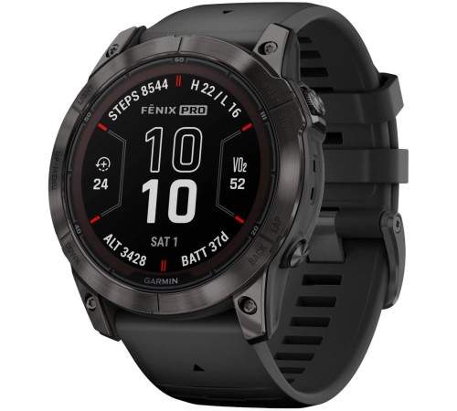 Умные часы Garmin Fenix 7X Pro 51 мм Solar Carbon Gray with Black Band 010-02778-00
