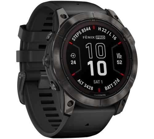 Умные часы Garmin Fenix 7X Pro 51 мм Solar Carbon Gray with Black Band 010-02778-00