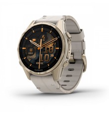 Умные часы Garmin Fenix 8 43 мм Amoled Sapphire Soft Gold with Limestone Leather Band plus Dark Sandstone Silicone 010-02903-40