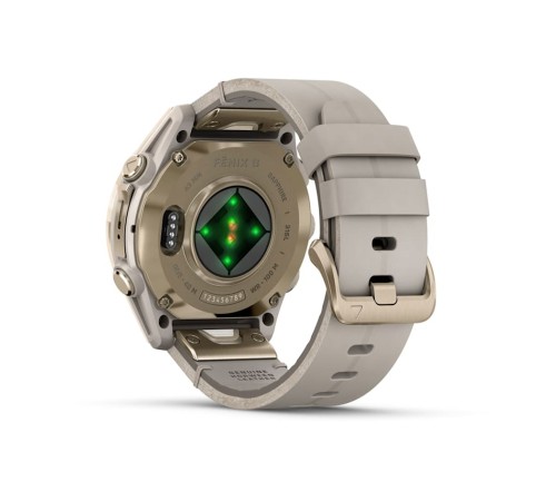 Умные часы Garmin Fenix 8 43 мм Amoled Sapphire Soft Gold with Limestone Leather Band plus Dark Sandstone Silicone 010-02903-40