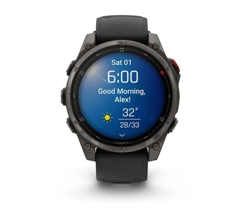 Умные часы Garmin Fenix 8 Pro 47mm Amoled Sapphire Lens Carbon Grey DLC Tinanium With Black/Pebble Gray 010-03198-01