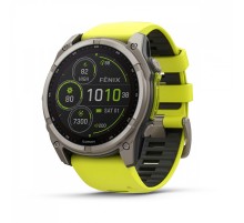 Умные часы Garmin Fenix 8 51mm Solar Sapphire Titanium with Yellow Graphite Silicone 010-02907-21