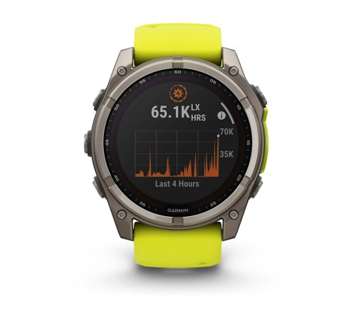 Умные часы Garmin Fenix 8 51mm Solar Sapphire Titanium with Yellow Graphite Silicone 010-02907-21
