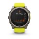 Умные часы Garmin Fenix 8 51mm Solar Sapphire Titanium with Yellow Graphite Silicone 010-02907-21