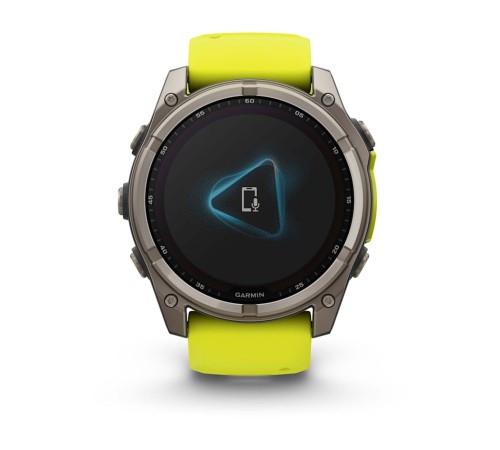 Умные часы Garmin Fenix 8 51mm Solar Sapphire Titanium with Yellow Graphite Silicone 010-02907-21