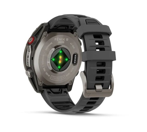 Умные часы Garmin Fenix 8 Pro 47mm Amoled Sapphire Lens Tinanium With Graphite/Black Silicone Band 010-03198-11
