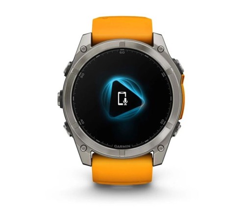 Умные часы Garmin Fenix 8 51mm Amoled Sapphire Carbon Gray DLC Titanium with Spark Orange Silicone 010-02905-11