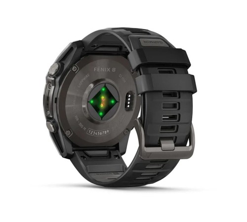 Умные часы Garmin Fenix 8 51mm Amoled Sapphire Carbon Gray DLC Titanium with Pebble Gray Silicone 010-02905-21
