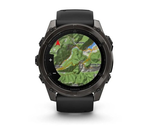 Умные часы Garmin Fenix 8 51mm Amoled Sapphire Carbon Gray DLC Titanium with Pebble Gray Silicone 010-02905-21