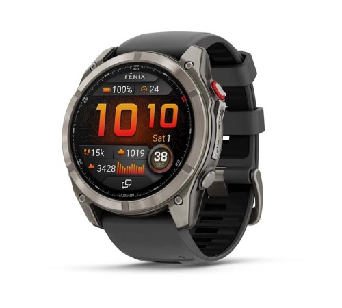 Умные часы Garmin Fenix 8 Pro 51mm Amoled Sapphire Lens Tinanium With Graphite/Black Silicone Band 010-03199-11