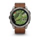 Умные часы Garmin Fenix 8 51mm Amoled Sapphire Bare Titanium Black with Chestnut Leather Band plus Black Silicone Band 010-02905-40