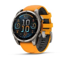 Умные часы Garmin Fenix 8 47 мм Amoled Sapphire Titanium Orange 010-02904-11