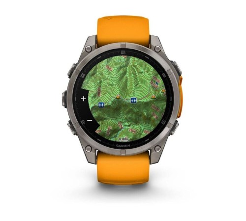 Умные часы Garmin Fenix 8 47 мм Amoled Sapphire Titanium Orange 010-02904-11