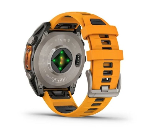 Умные часы Garmin Fenix 8 47 мм Amoled Sapphire Titanium Orange 010-02904-11