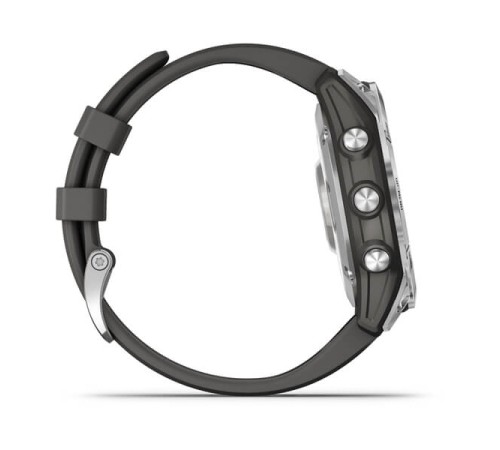 Умные часы Garmin Fenix 7 Standard Edition Silver с графитовым ремешком: стиль и функциональность