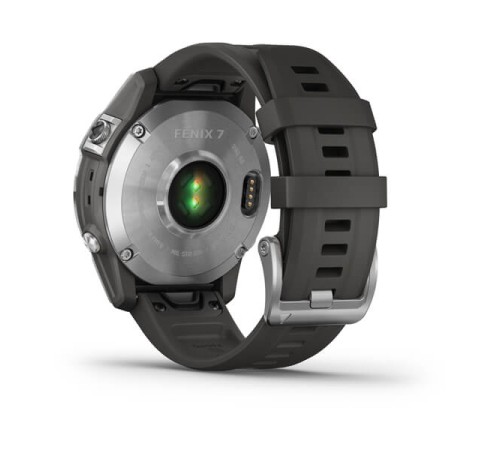 Умные часы Garmin Fenix 7 Standard Edition Silver с графитовым ремешком: стиль и функциональность