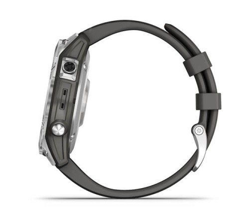 Умные часы Garmin Fenix 7 Standard Edition Silver с графитовым ремешком: стиль и функциональность
