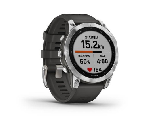 Умные часы Garmin Fenix 7 Standard Edition Silver с графитовым ремешком: стиль и функциональность