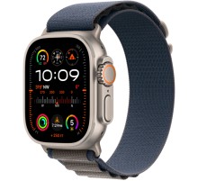 Умные часы Apple Watch Ultra 2 49 мм Titanium Case, титановый/blue Alpine Loop (M)
