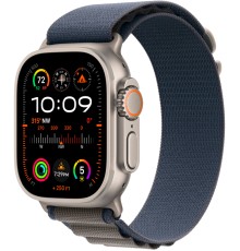 Умные часы Apple Watch Ultra 2 49 мм Titanium Case, титановый/blue Alpine Loop (M)
