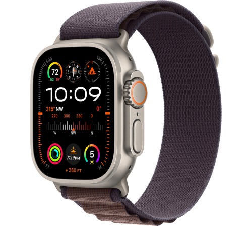 Умные часы Apple Watch Ultra 2 49 мм с титановым корпусом и ремешком Indigo Alpine Loop (M) — купить сейчас