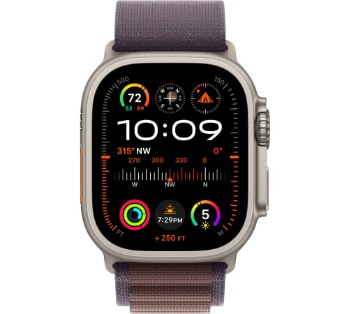 Умные часы Apple Watch Ultra 2 49 мм Titanium Case с титановым корпусом и ремешком Indigo Alpine Loop (S) — ваш надёжный спутник.