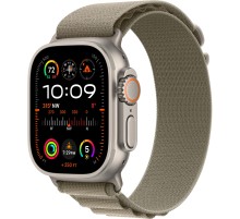 Умные часы Apple Watch Ultra 2 49 мм Titanium Case, титановый/olive Alpine Loop (S)
