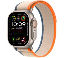 Умные часы Apple Watch Ultra 2 49 мм Titanium Case, титановый/orange/beige Trail Loop (S/M)