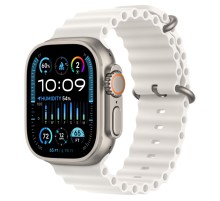 Умные часы Apple Watch Ultra 2 49 мм Titanium Case, титановый/white Ocean Band One Size
