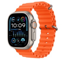 Умные часы Apple Watch Ultra 2 49 мм Titanium Case, титановый/orange Ocean Band One Size
