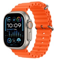 Умные часы Apple Watch Ultra 2 49 мм Titanium Case, титановый/orange Ocean Band One Size