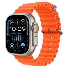 Умные часы Apple Watch Ultra 2 49 мм Titanium Case, титановый/orange Ocean Band One Size Умные часы Apple Watch Ultra 2 49 мм Titanium Case, титановый/orange Ocean Band One Size
