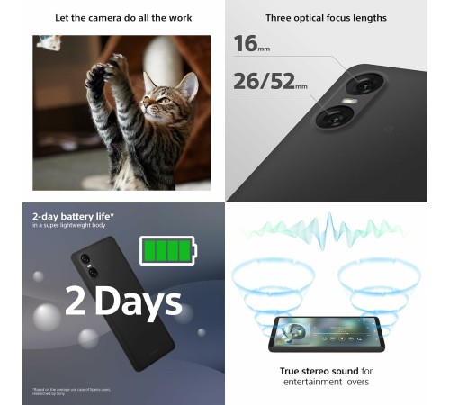 Смартфон Sony Xperia 10 VI 8/128 ГБ — мощный гаджет в чёрном цвете с поддержкой 5G и Dual nanoSIM.