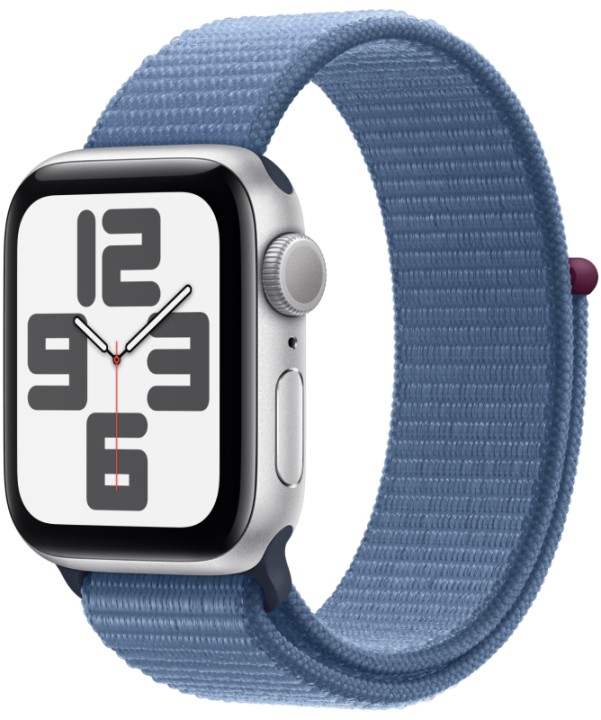 Умные часы Apple Watch SE 2 (2023) GPS 44mm Silver Aluminium Case with Winter Blue Sport Loop (MREF3)
