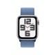 Умные часы Apple Watch SE 2 (2023) GPS 44 мм в серебристом алюминиевом корпусе с ремешком Winter Blue Sport Loop