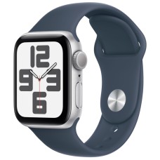 Умные часы Apple Watch SE 2 (2023) GPS 44mm Silver Aluminium Case with Storm Blue Sport Band S/M