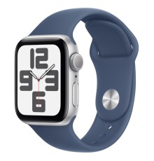 Умные часы Apple Watch SE 2 (2024) 40mm Silver Aluminium Case with Denim Sport Band S/M (MXEC3)