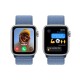 Умные часы Apple Watch SE 2 (2023) GPS 40 мм: серебристый алюминиевый корпус и спортивный ремешок Winter Blue