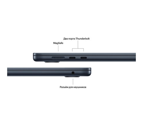 Мощный Apple MacBook Air 15 MC9G4 в цвете Midnight: процессор M3 8c, графика 10c, 16 ГБ ОЗУ, 256 ГБ SSD.