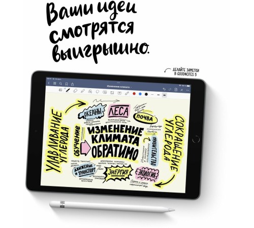 Планшет Apple iPad 10.2 (9-е поколение), 64 ГБ, Wi-Fi + Cellular, серый — мощный помощник для работы и развлечений