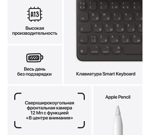 Планшет Apple iPad 10.2 (9-е поколение), 64 ГБ, Wi-Fi + Cellular, серый — мощный помощник для работы и развлечений