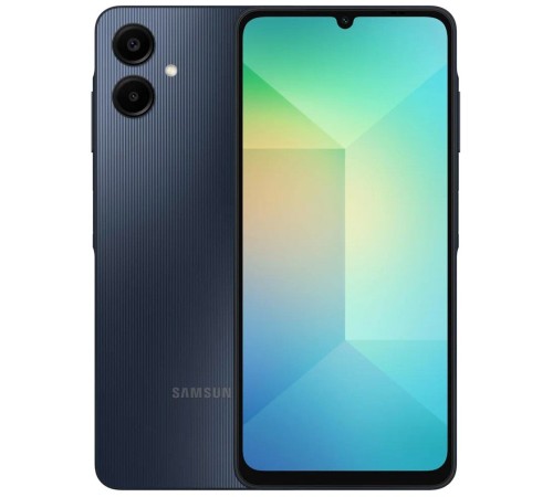 Смартфон Samsung Galaxy A06 6/128 ГБ в чёрном цвете — мощный и стильный выбор.