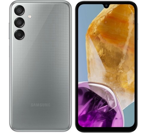 Смартфон Samsung Galaxy M15 6/128 ГБ, Dual nano SIM — стильный и мощный гаджет в сером цвете