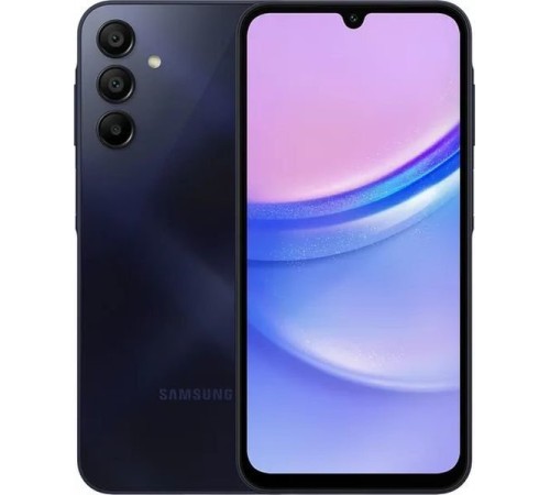 Смартфон Samsung Galaxy A15 8/256 ГБ, Dual nano SIM — стильный и мощный гаджет в тёмно-синем цвете