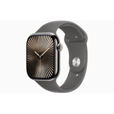 Apple Watch S10 42mm Natural Titanium Case with Stone Gray Sport Band S/M (HK) Apple Watch S10 42mm Natural Titanium Case with Stone Gray Sport Band S/M (HK)