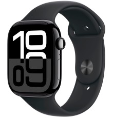 Apple Watch S10 46mm Aluminium Jet Black Sport Band S/M